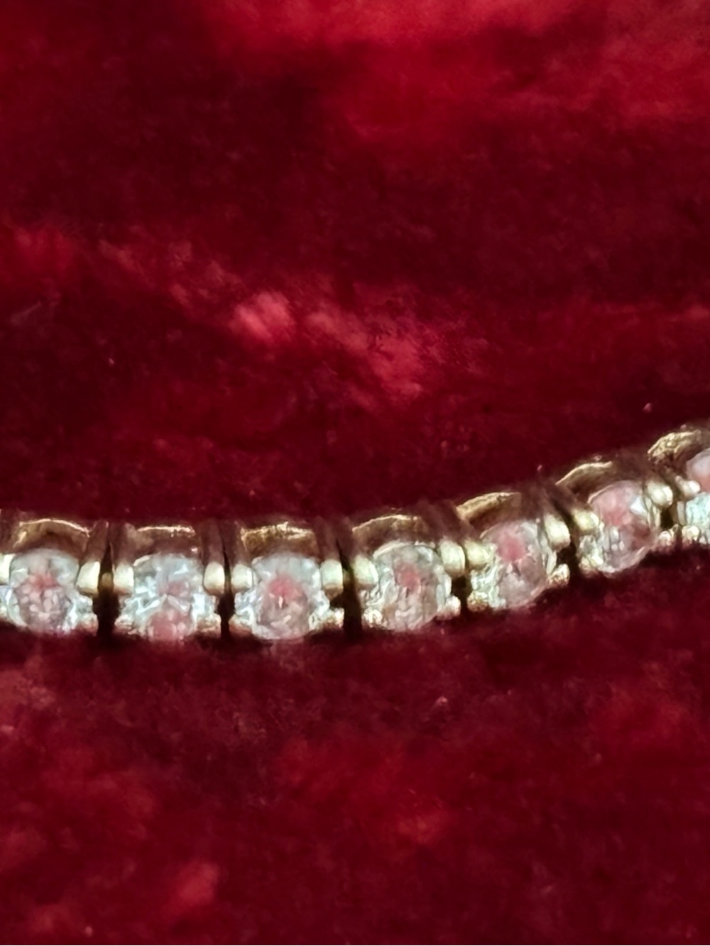 Gold-Tone Tennis Bracelet with Crystal Accents